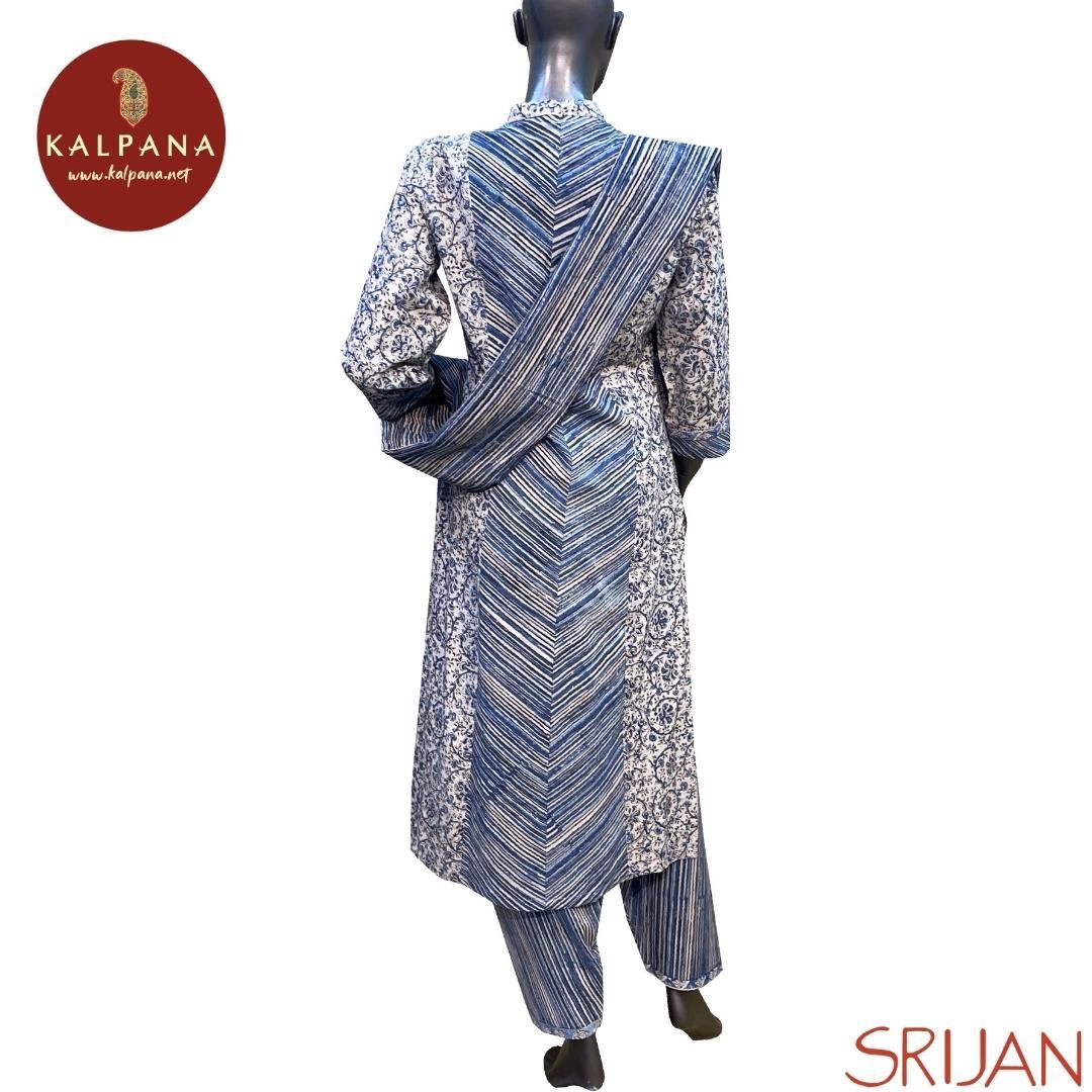 Buy GiftPiper Kalamkari Print Salwar Suit in Maheshwari Cotton Silk- Orange  at Amazon.in