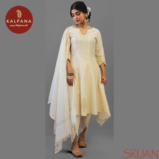 Top : Dori Work Small Kalidaar Chanderi Shirt.
Dupatta: It comes with White color Keyhole Chanderi Dupatta.
Bottom : The Cambric Tulip Salwar is White.
Perfect for Semi,Formal,Wear. Recommended for Summer season(s). Dry Clean Only
Country Of Origin:India
Weight: 500 gms
